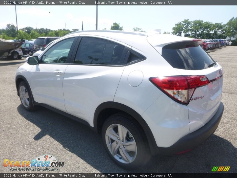 2019 Honda HR-V EX AWD Platinum White Pearl / Gray Photo #2
