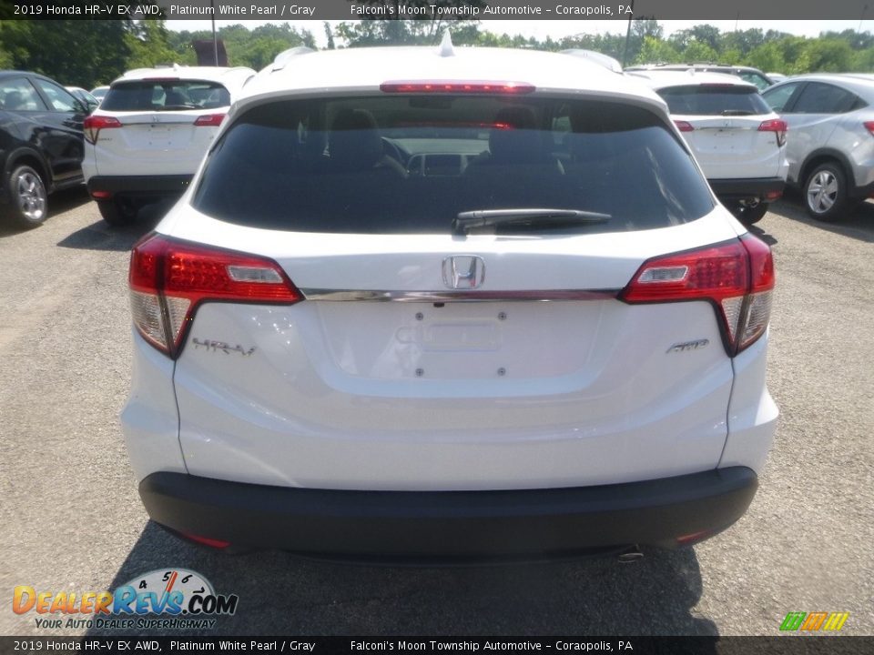 2019 Honda HR-V EX AWD Platinum White Pearl / Gray Photo #3