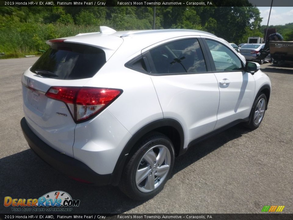 2019 Honda HR-V EX AWD Platinum White Pearl / Gray Photo #4