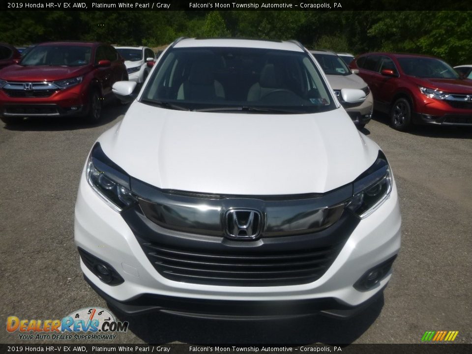 2019 Honda HR-V EX AWD Platinum White Pearl / Gray Photo #6