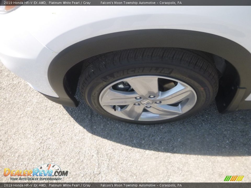 2019 Honda HR-V EX AWD Platinum White Pearl / Gray Photo #7
