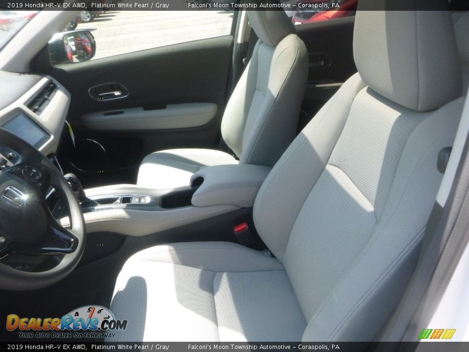 2019 Honda HR-V EX AWD Platinum White Pearl / Gray Photo #8