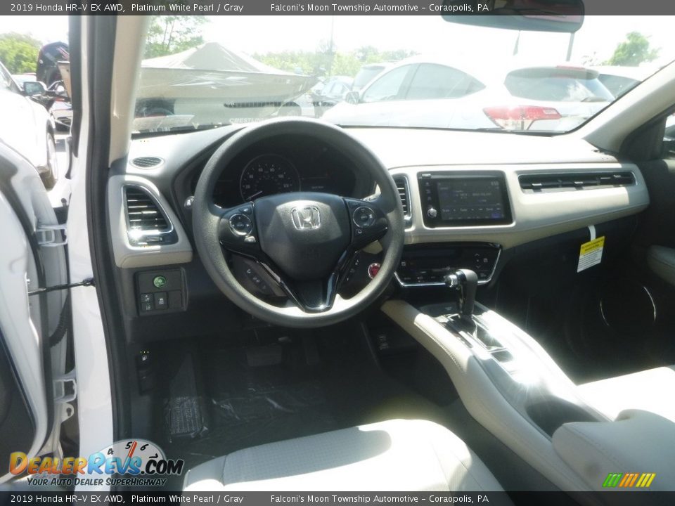 2019 Honda HR-V EX AWD Platinum White Pearl / Gray Photo #10