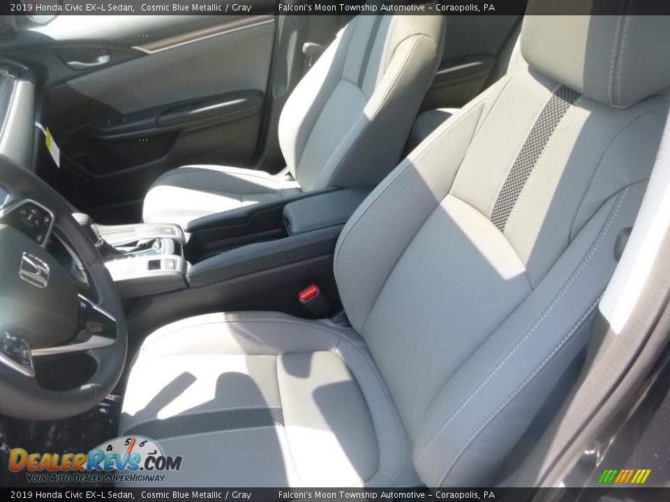 2019 Honda Civic EX-L Sedan Cosmic Blue Metallic / Gray Photo #8