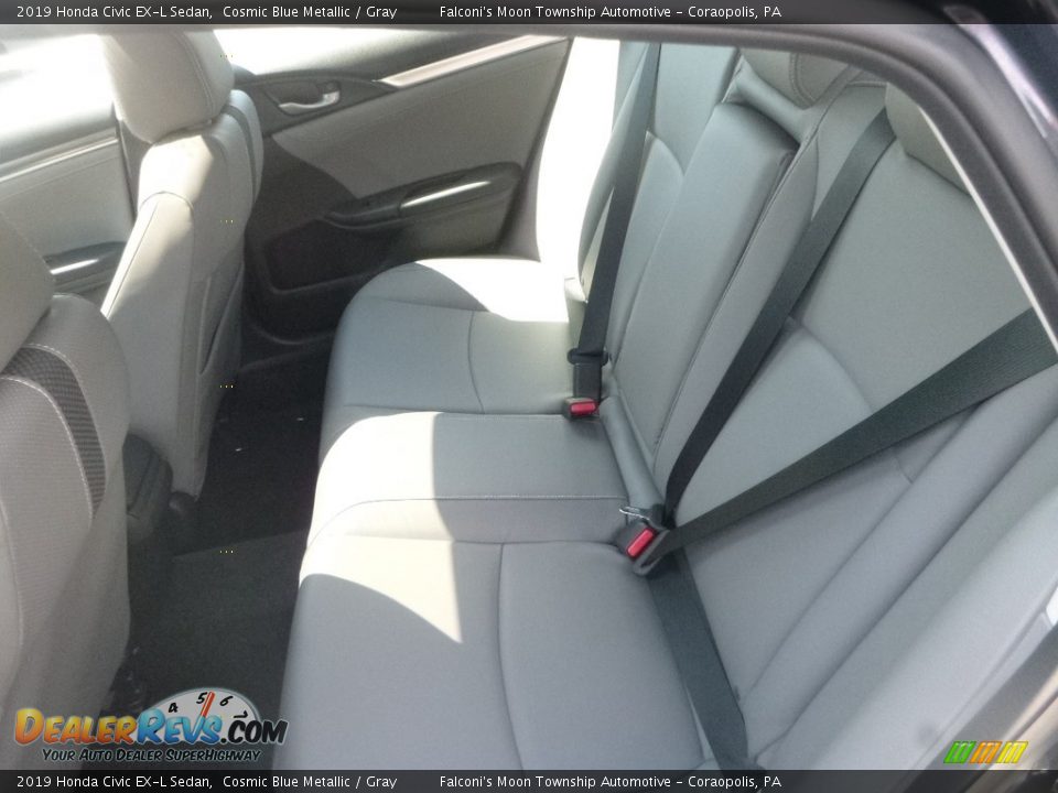 2019 Honda Civic EX-L Sedan Cosmic Blue Metallic / Gray Photo #9
