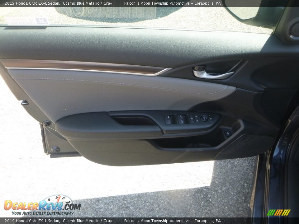 2019 Honda Civic EX-L Sedan Cosmic Blue Metallic / Gray Photo #11