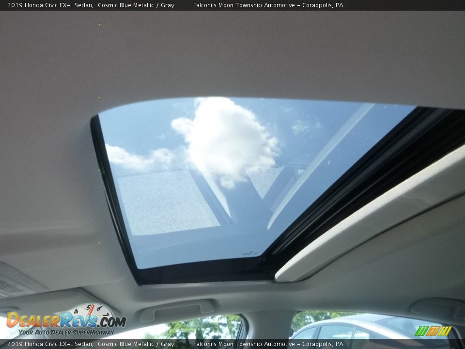 2019 Honda Civic EX-L Sedan Cosmic Blue Metallic / Gray Photo #13