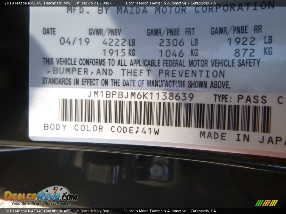2019 Mazda MAZDA3 Hatchback AWD Jet Black Mica / Black Photo #13