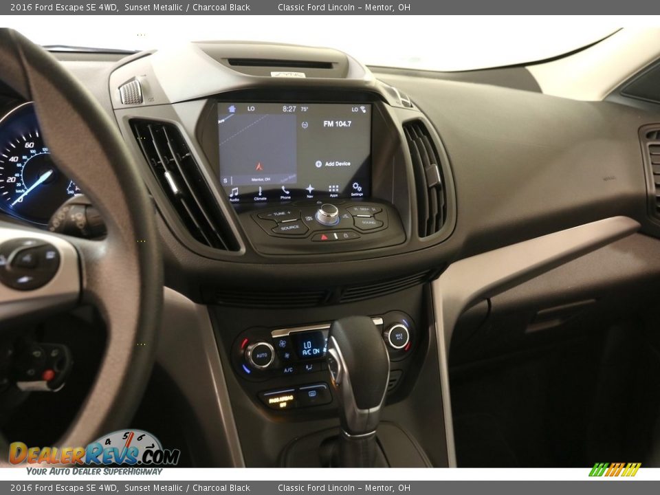 2016 Ford Escape SE 4WD Sunset Metallic / Charcoal Black Photo #9