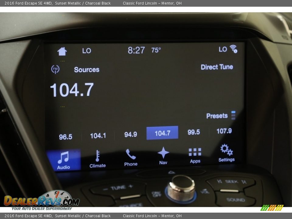 2016 Ford Escape SE 4WD Sunset Metallic / Charcoal Black Photo #10