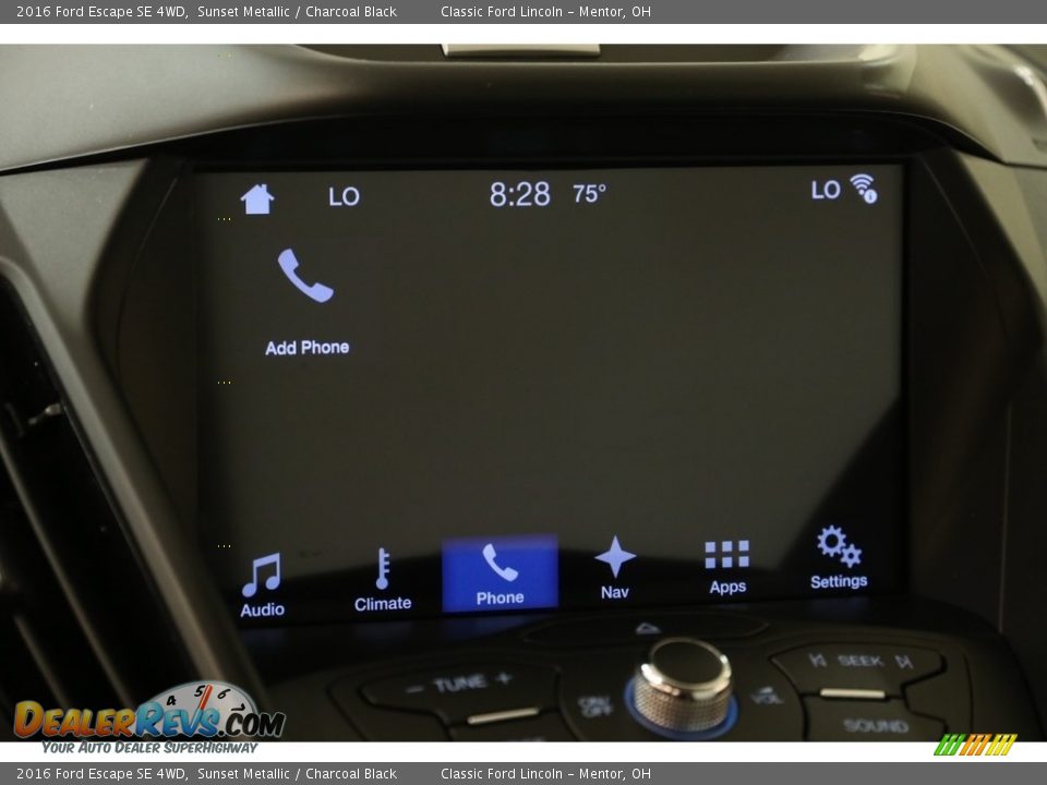 2016 Ford Escape SE 4WD Sunset Metallic / Charcoal Black Photo #12