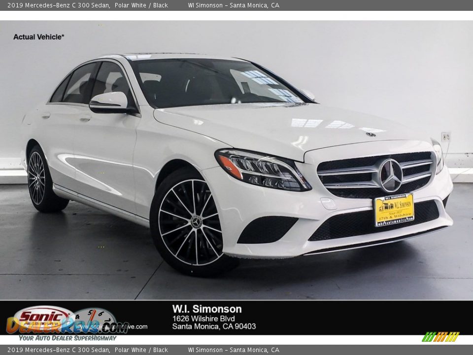 2019 Mercedes-Benz C 300 Sedan Polar White / Black Photo #1