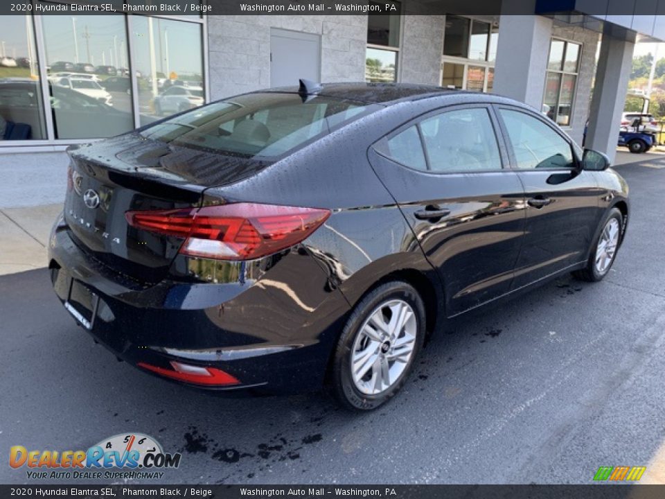 2020 Hyundai Elantra SEL Phantom Black / Beige Photo #4