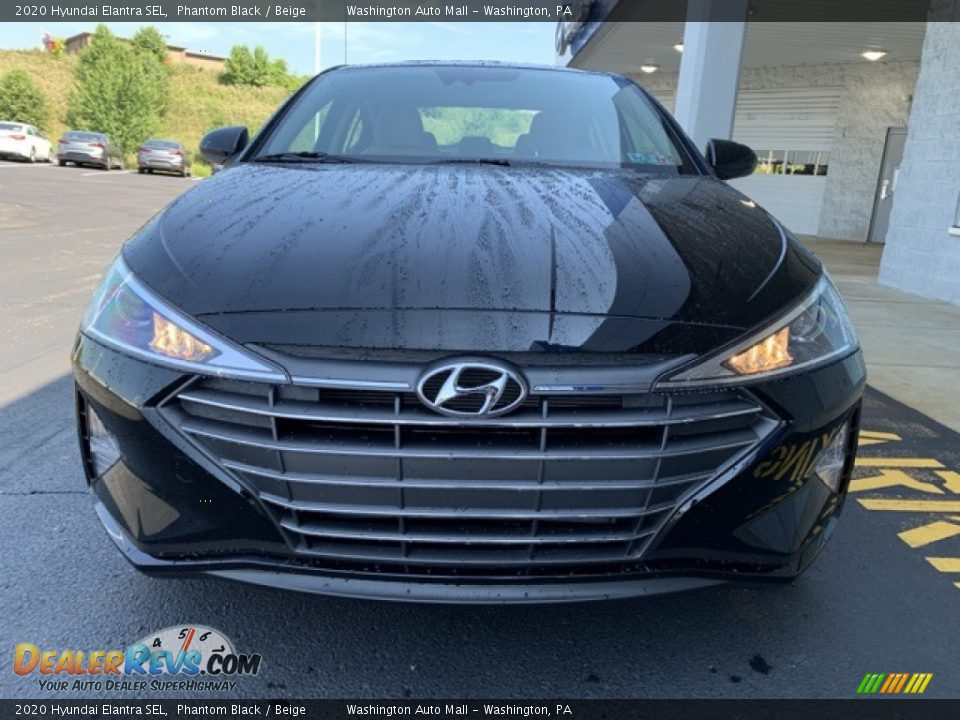 2020 Hyundai Elantra SEL Phantom Black / Beige Photo #8