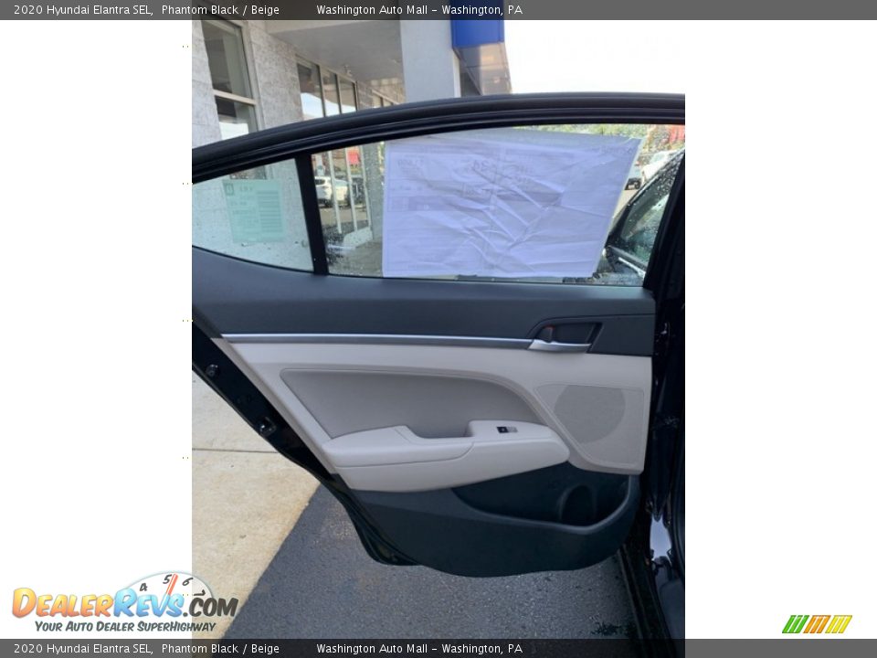 2020 Hyundai Elantra SEL Phantom Black / Beige Photo #15