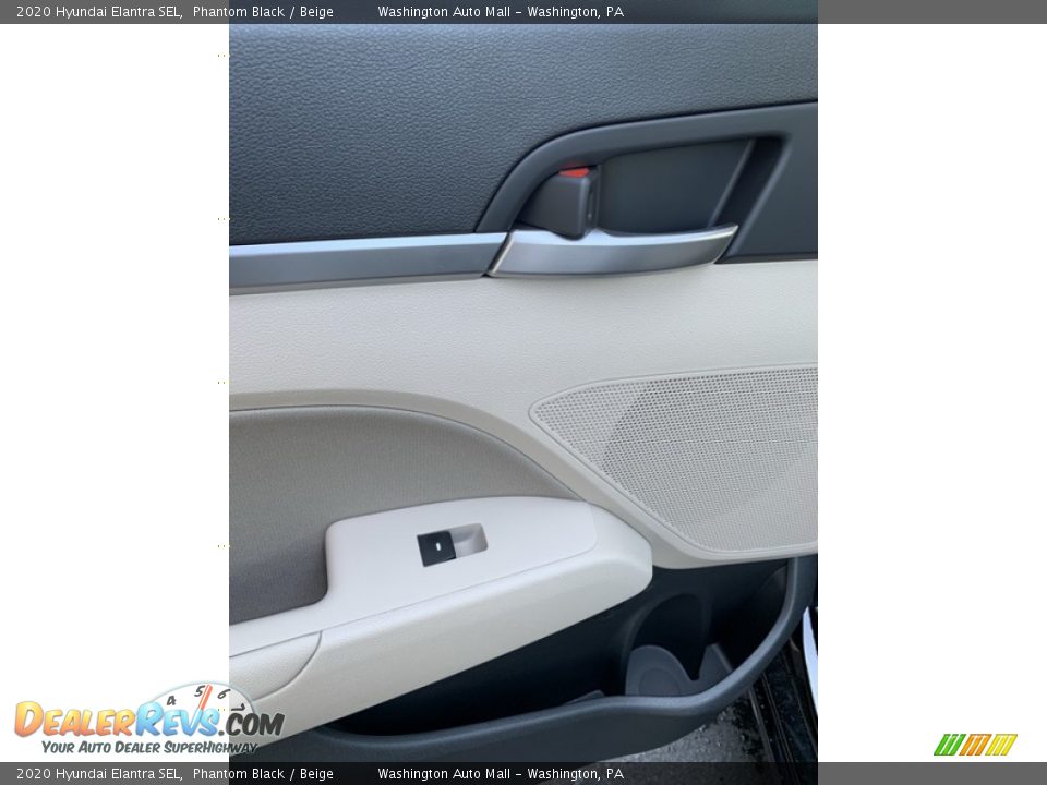 2020 Hyundai Elantra SEL Phantom Black / Beige Photo #16