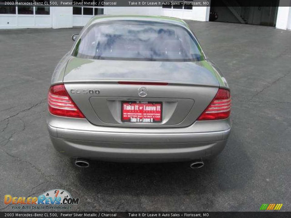 2003 Mercedes-Benz CL 500 Pewter Silver Metallic / Charcoal Photo #10
