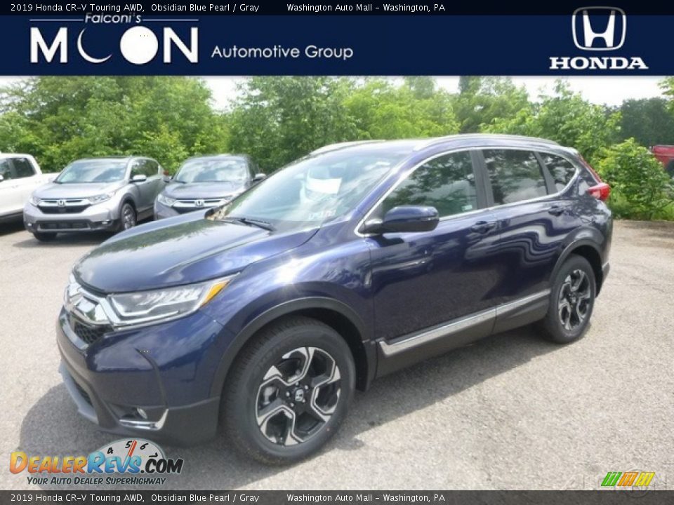 2019 Honda CR-V Touring AWD Obsidian Blue Pearl / Gray Photo #1