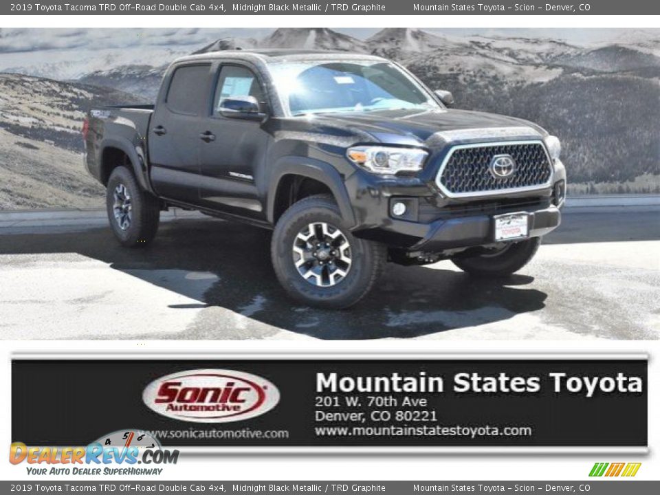 2019 Toyota Tacoma TRD Off-Road Double Cab 4x4 Midnight Black Metallic / TRD Graphite Photo #1