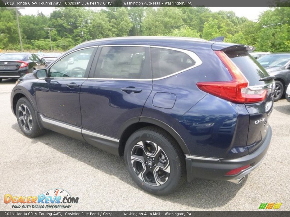 2019 Honda CR-V Touring AWD Obsidian Blue Pearl / Gray Photo #2