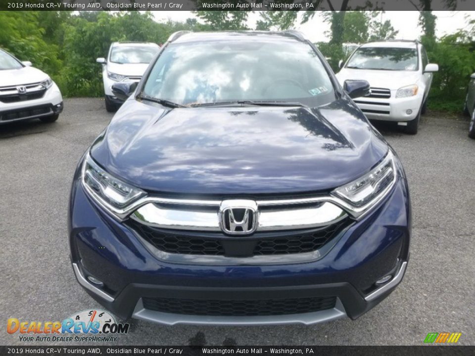 2019 Honda CR-V Touring AWD Obsidian Blue Pearl / Gray Photo #6