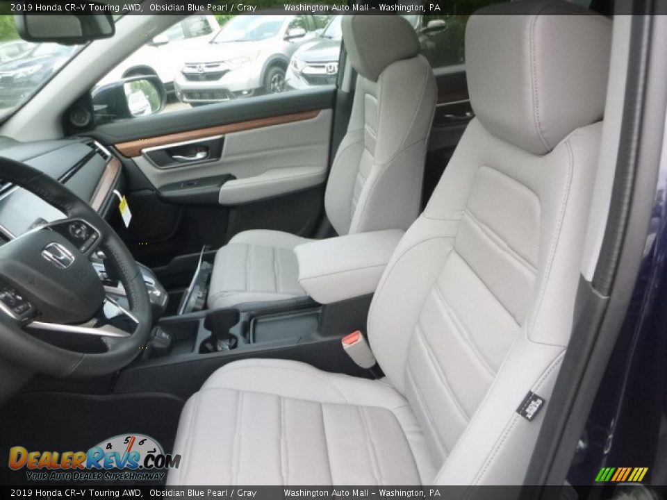 2019 Honda CR-V Touring AWD Obsidian Blue Pearl / Gray Photo #8