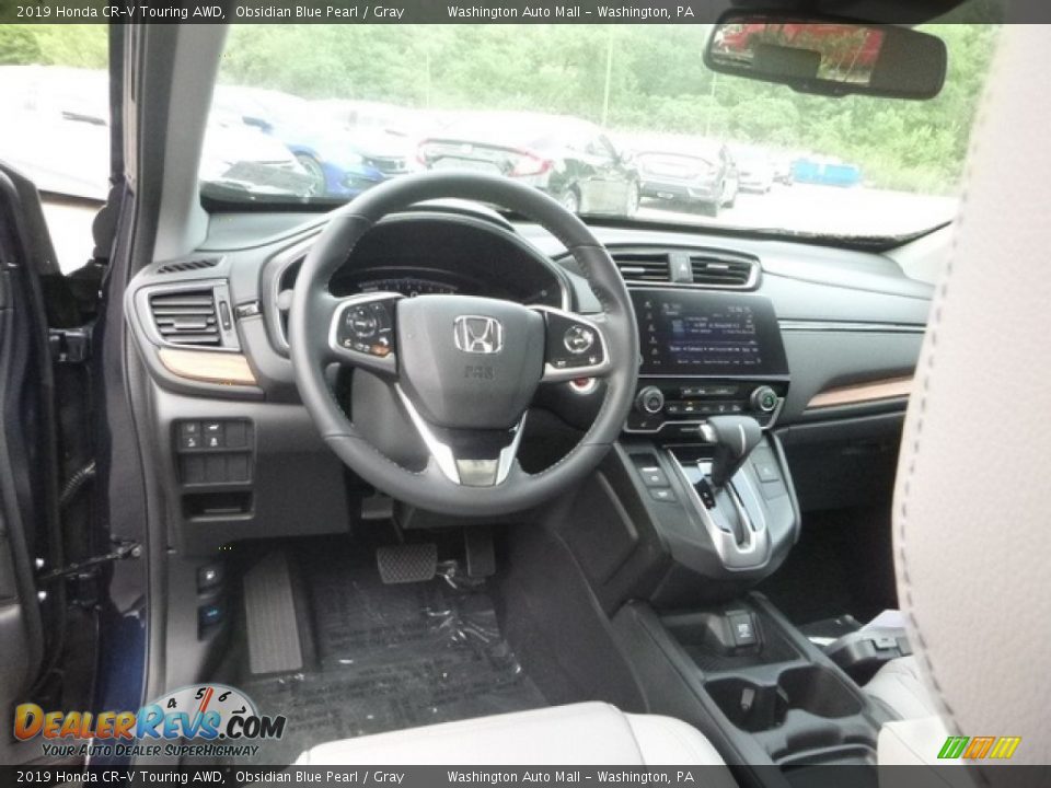 2019 Honda CR-V Touring AWD Obsidian Blue Pearl / Gray Photo #10