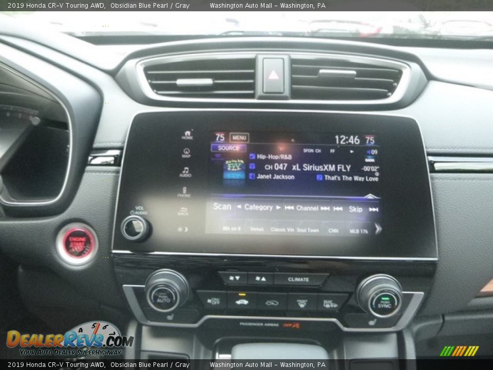 2019 Honda CR-V Touring AWD Obsidian Blue Pearl / Gray Photo #14