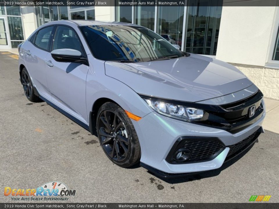 2019 Honda Civic Sport Hatchback Sonic Gray Pearl / Black Photo #2