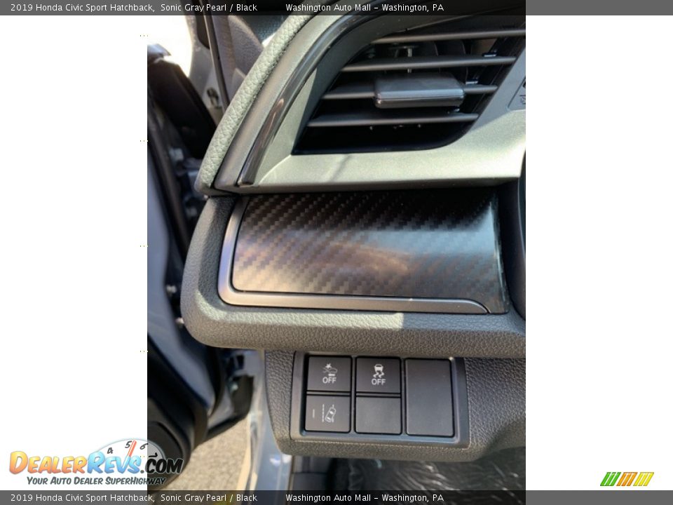 2019 Honda Civic Sport Hatchback Sonic Gray Pearl / Black Photo #12