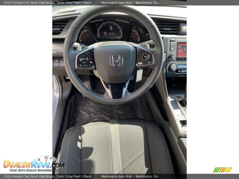2019 Honda Civic Sport Hatchback Sonic Gray Pearl / Black Photo #13