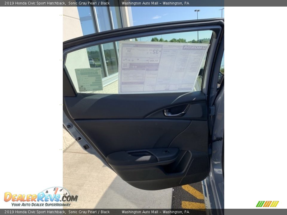 2019 Honda Civic Sport Hatchback Sonic Gray Pearl / Black Photo #16