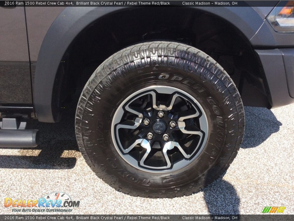2016 Ram 1500 Rebel Crew Cab 4x4 Brilliant Black Crystal Pearl / Rebel Theme Red/Black Photo #10