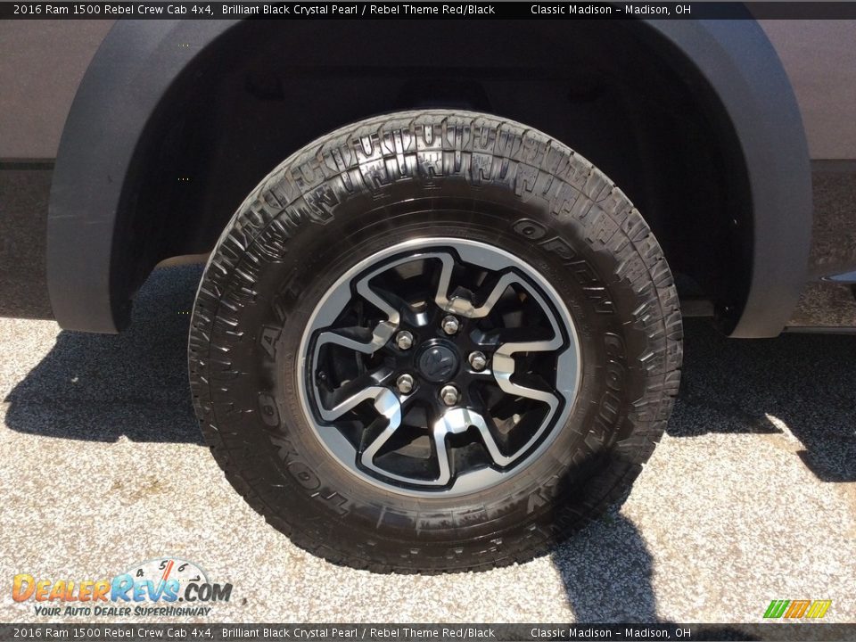 2016 Ram 1500 Rebel Crew Cab 4x4 Brilliant Black Crystal Pearl / Rebel Theme Red/Black Photo #11