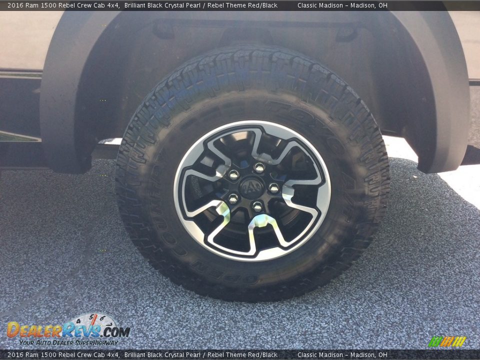 2016 Ram 1500 Rebel Crew Cab 4x4 Brilliant Black Crystal Pearl / Rebel Theme Red/Black Photo #12