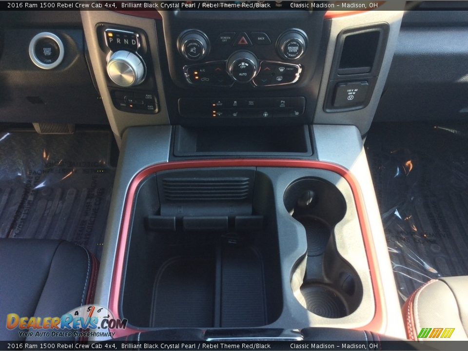 2016 Ram 1500 Rebel Crew Cab 4x4 Brilliant Black Crystal Pearl / Rebel Theme Red/Black Photo #19
