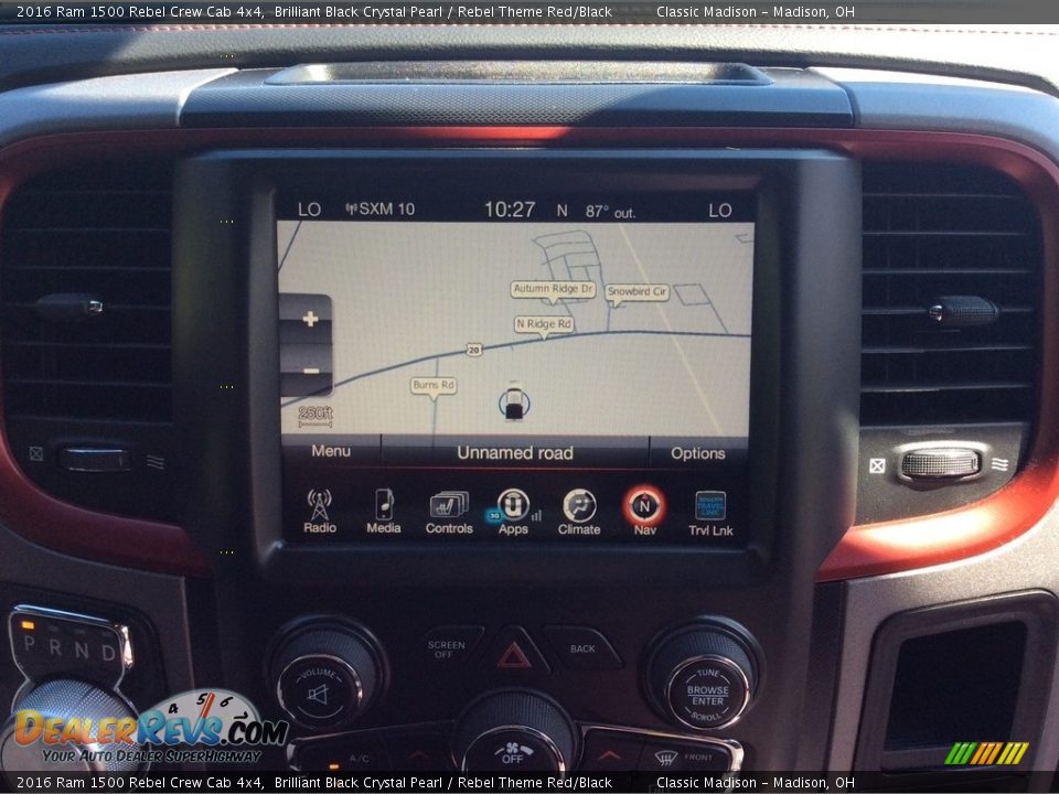 2016 Ram 1500 Rebel Crew Cab 4x4 Brilliant Black Crystal Pearl / Rebel Theme Red/Black Photo #22