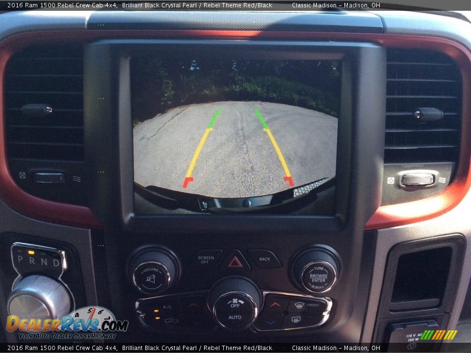 2016 Ram 1500 Rebel Crew Cab 4x4 Brilliant Black Crystal Pearl / Rebel Theme Red/Black Photo #23