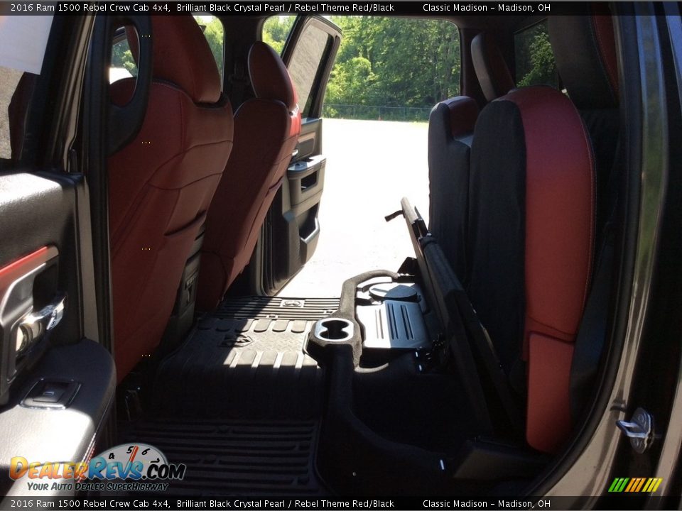 2016 Ram 1500 Rebel Crew Cab 4x4 Brilliant Black Crystal Pearl / Rebel Theme Red/Black Photo #30