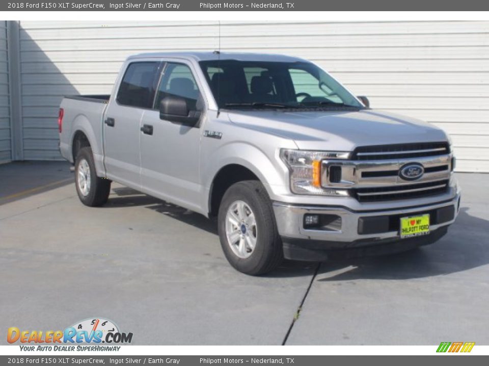 2018 Ford F150 XLT SuperCrew Ingot Silver / Earth Gray Photo #2