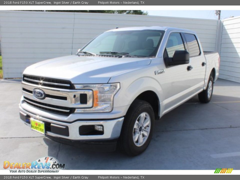 2018 Ford F150 XLT SuperCrew Ingot Silver / Earth Gray Photo #4