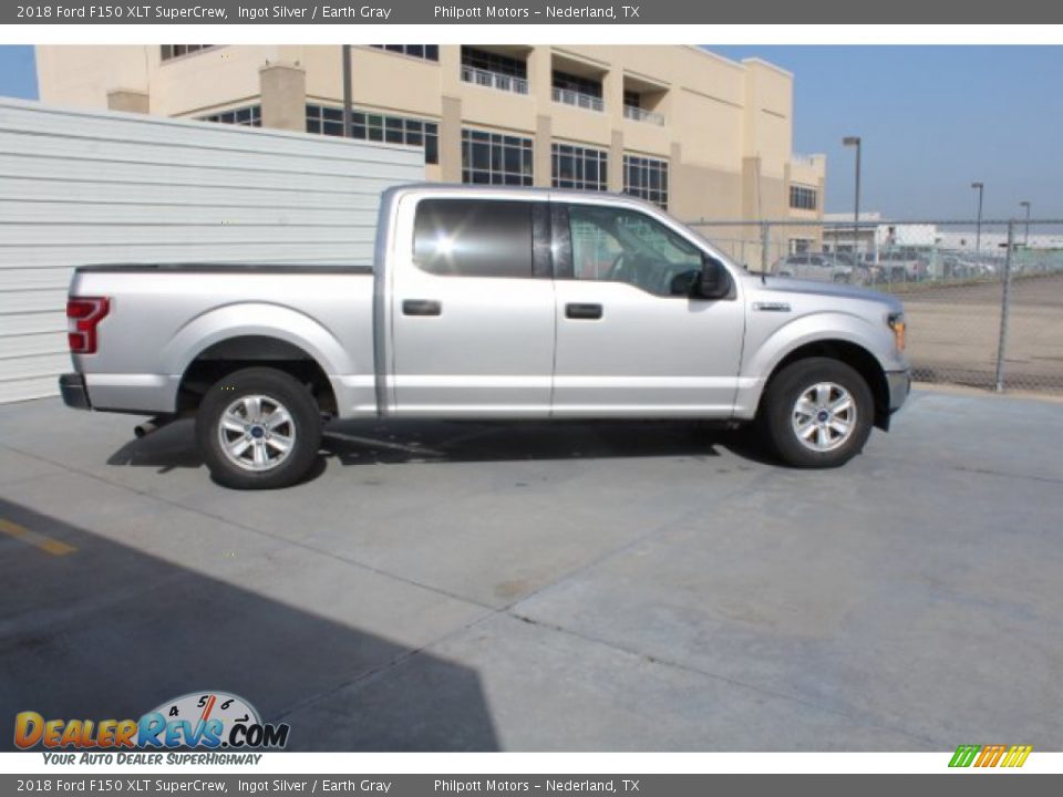 2018 Ford F150 XLT SuperCrew Ingot Silver / Earth Gray Photo #10