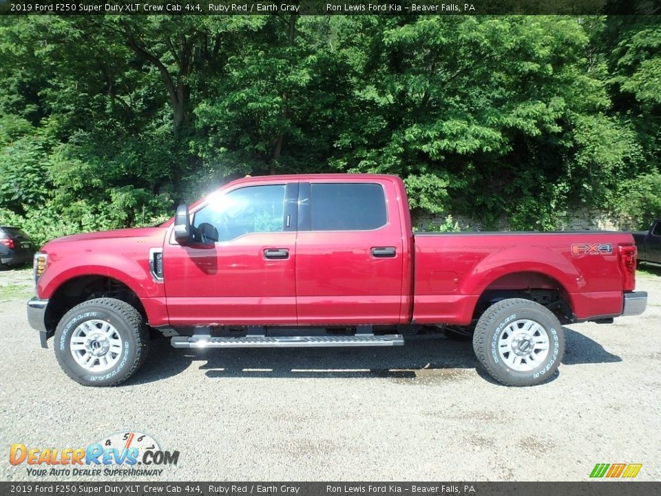 2019 Ford F250 Super Duty XLT Crew Cab 4x4 Ruby Red / Earth Gray Photo #5