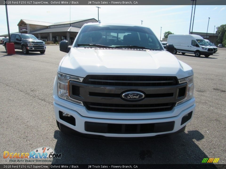 2018 Ford F150 XLT SuperCrew Oxford White / Black Photo #8