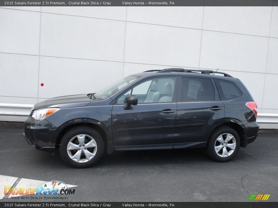 2015 Subaru Forester 2.5i Premium Crystal Black Silica / Gray Photo #2