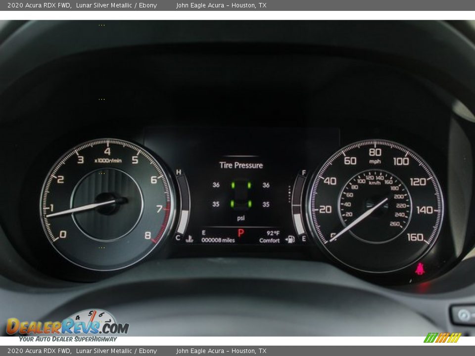 2020 Acura RDX FWD Lunar Silver Metallic / Ebony Photo #33