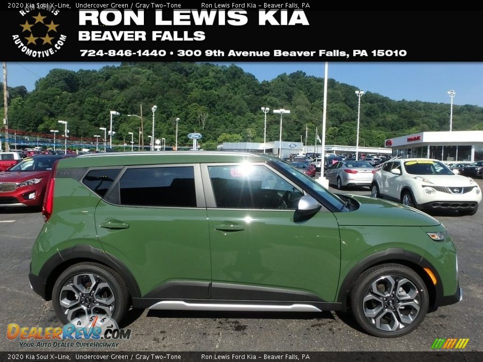2020 Kia Soul X-Line Undercover Green / Gray Two-Tone Photo #1