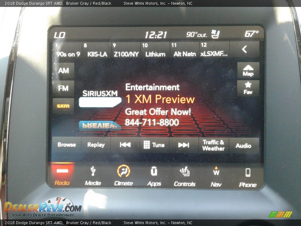 2018 Dodge Durango SRT AWD Bruiser Gray / Red/Black Photo #24