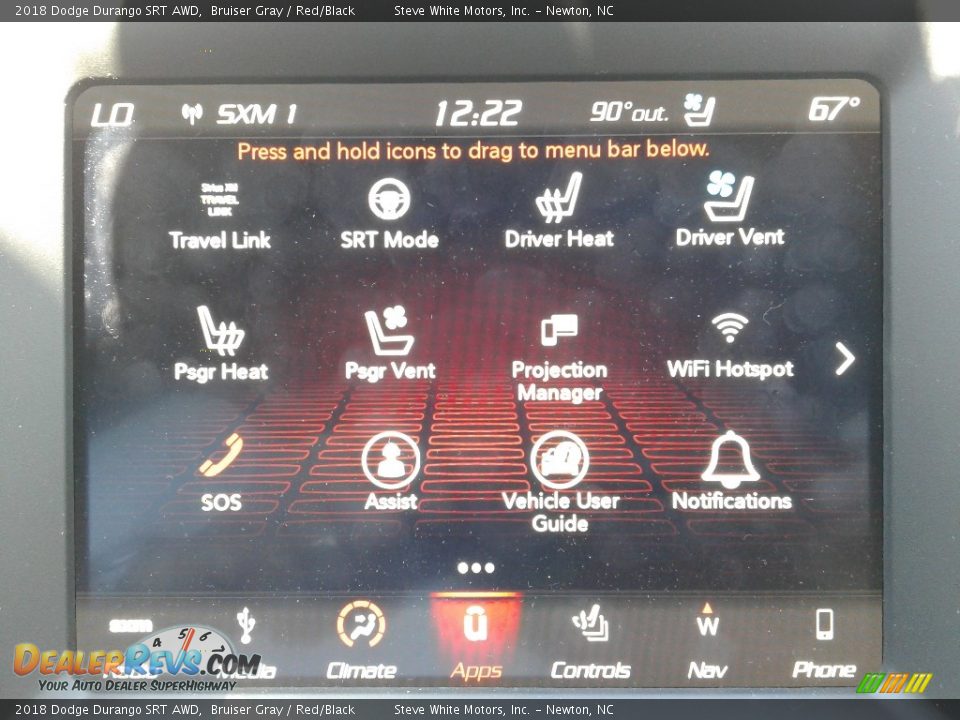 2018 Dodge Durango SRT AWD Bruiser Gray / Red/Black Photo #30