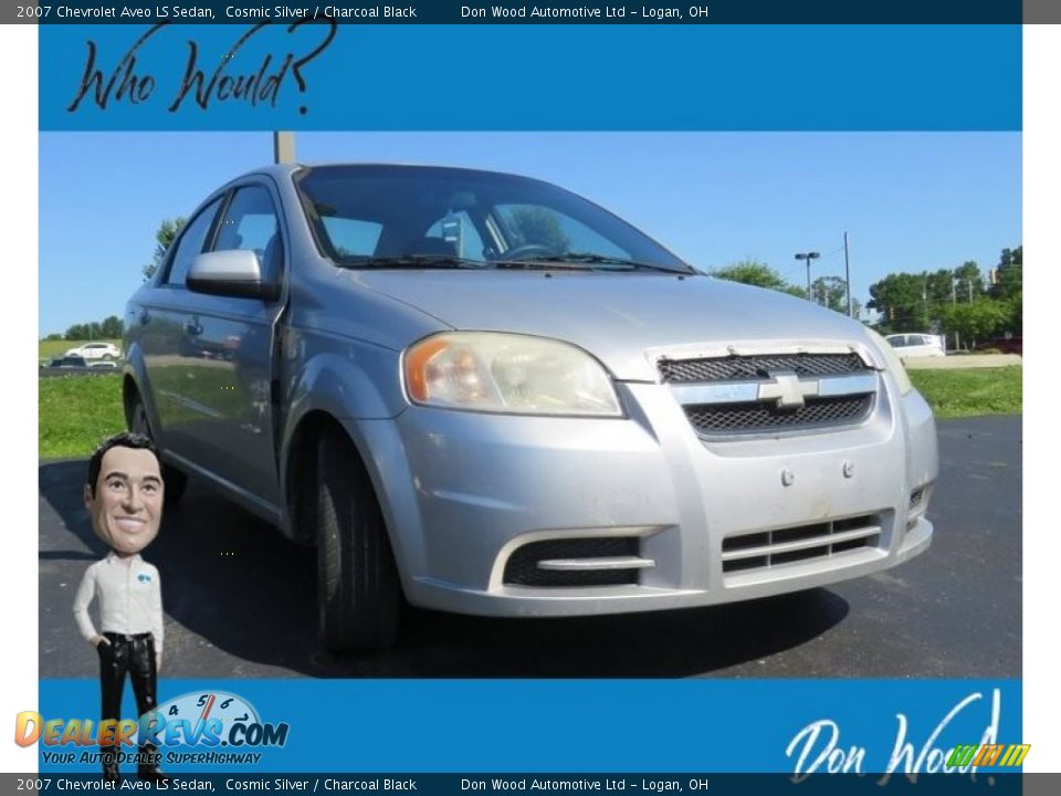 2007 Chevrolet Aveo LS Sedan Cosmic Silver / Charcoal Black Photo #1